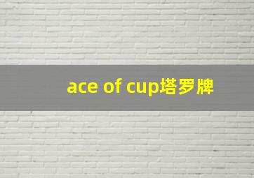 ace of cup塔罗牌